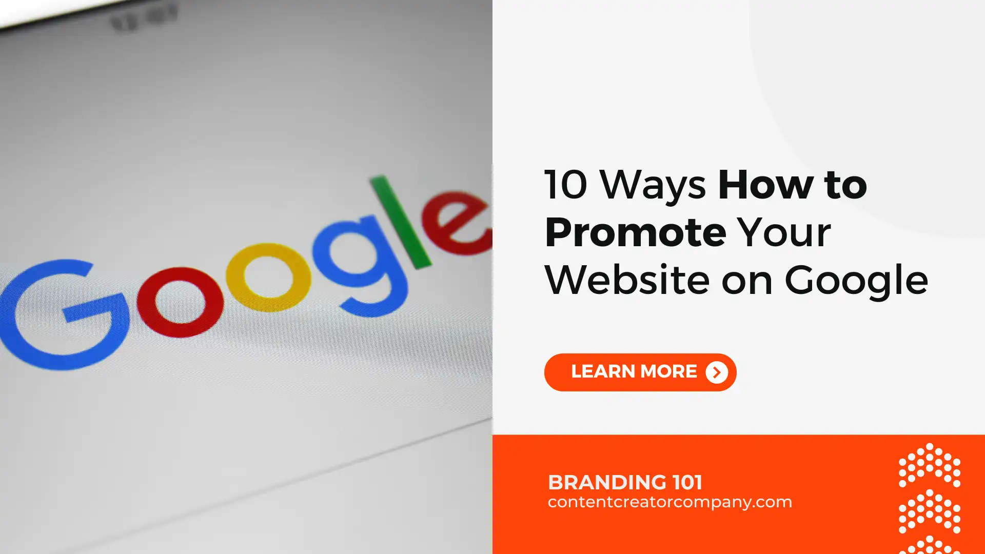 10 Ways How to Promote Your Website on Google